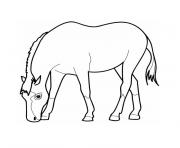 Coloriage cheval simple