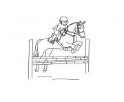 Coloriage cheval obstacle