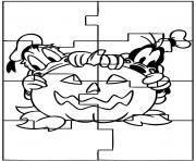 Coloriage halloween en puzzle