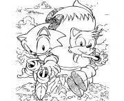 Coloriage sonic tails