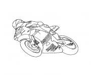 Coloriage moto course