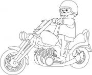 Coloriage playmobil moto