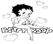Coloriage betty boop anniversaire