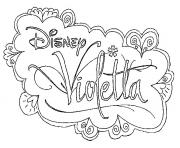 Coloriage logo disney violetta