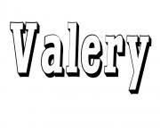 Coloriage Valery