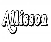 Coloriage Allisson