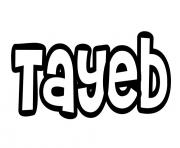 Coloriage Tayeb