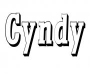 Coloriage Cyndy
