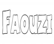 Coloriage Faouzi