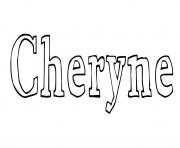 Coloriage Cheryne