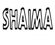 Coloriage Shaima