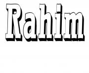 Coloriage Rahim
