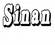 Coloriage Sinan