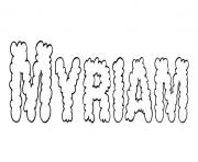Coloriage Myriam