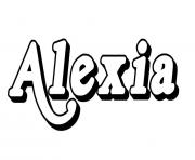 Coloriage Alexia