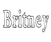 Coloriage Britney