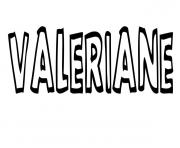 Coloriage Valeriane