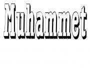 Coloriage Muhammet