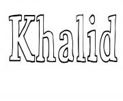 Coloriage Khalid