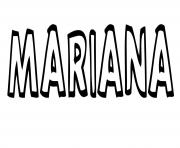 Coloriage Mariana