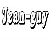 Coloriage Jean guy