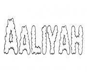 Coloriage Aaliyah