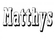 Coloriage Matthys