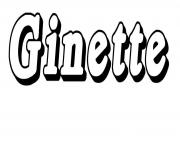 Coloriage Ginette
