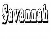 Coloriage Savannah