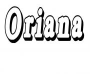 Coloriage Oriana