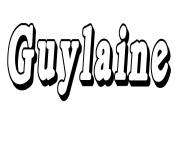 Coloriage Guylaine
