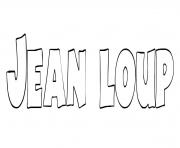 Coloriage Jean loup