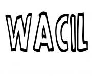 Coloriage Wacil