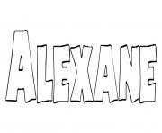 Coloriage Alexane