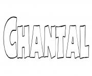 Coloriage Chantal
