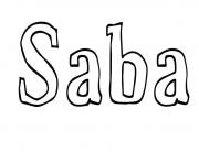 Coloriage Saba