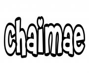 Coloriage Chaimae