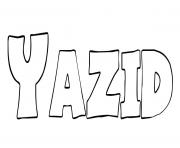 Coloriage Yazid