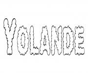 Coloriage Yolande