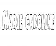 Coloriage Marie caroline