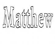 Coloriage Matthew