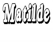 Coloriage Matilde