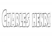 Coloriage Charles henri