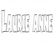 Coloriage Laurie anne