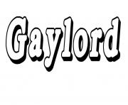 Coloriage Gaylord
