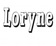Coloriage Loryne