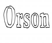 Coloriage Orson