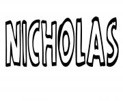 Coloriage Nicholas