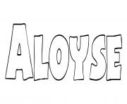 Coloriage Aloyse