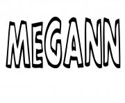 Coloriage Megann